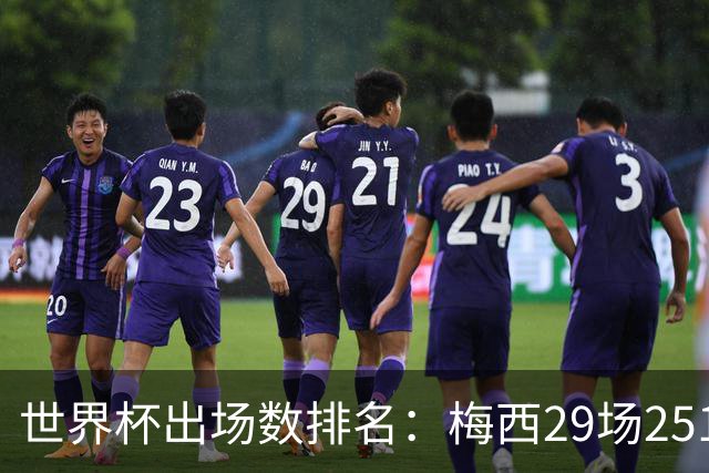 世界杯出场数排名：梅西29场2515分钟第一，C罗26场2115分钟第二